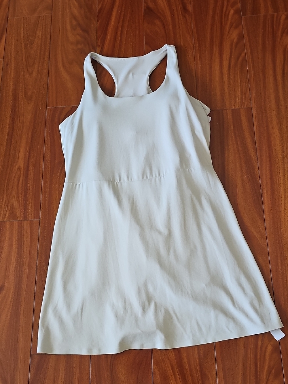 NWT Rhone Racerback Dress w Built In Shorts Ivory Cream Athletic Mini Dress